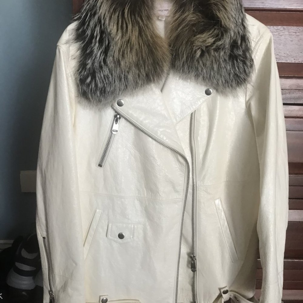 Ivory Lambs leather motorcycle jacket